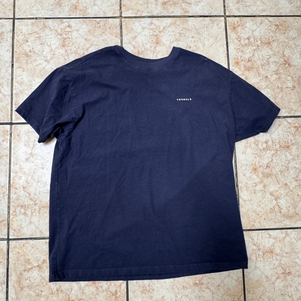 Youngla Navy Short-Sleeve Crewneck T-Shirt